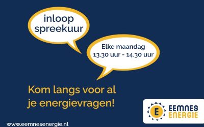 Wijziging energiespreekuur vanaf 2 september